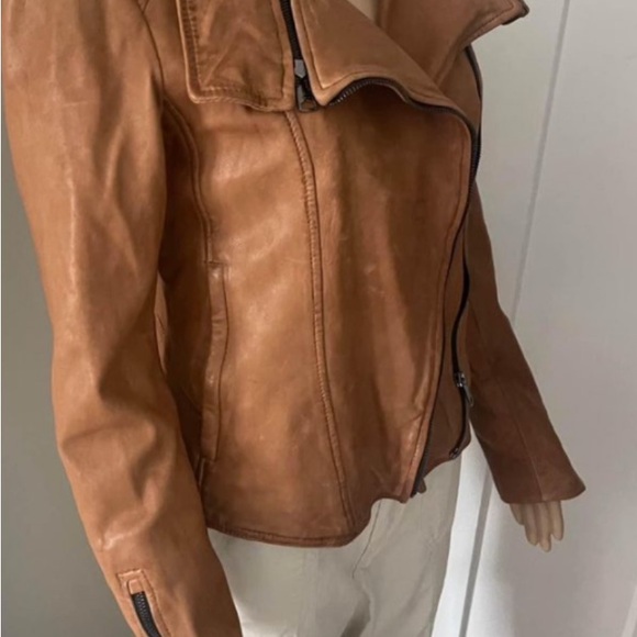 Soia & Kyo tan Leather Jacket NWOT size xs - Picture 3 of 11